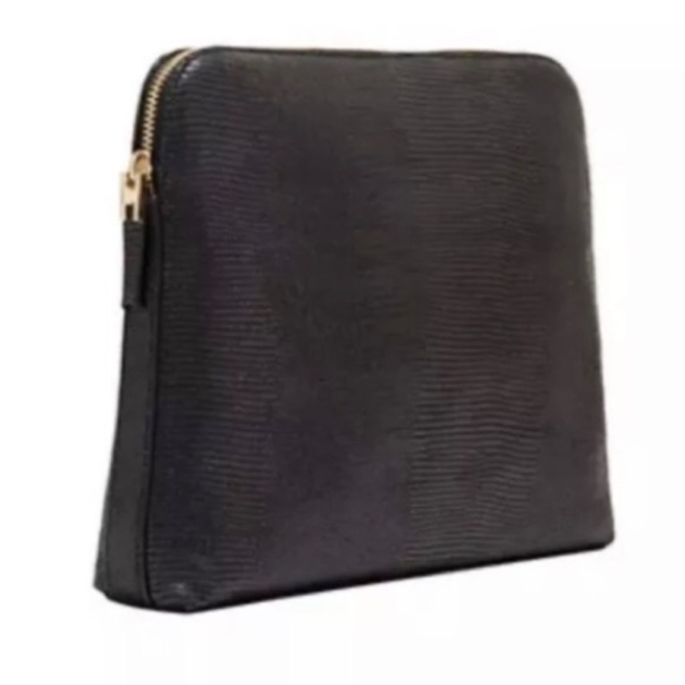 New India Hicks “Insider” Black Lizard Clutch
